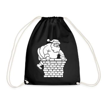 Silhouette du Père Noël Minimaliste - Sac de sport léger - noir - Devant