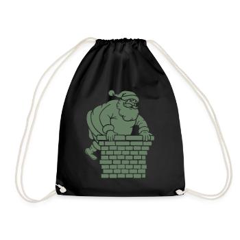 Silhouette du Père Noël Minimaliste - Sac de sport léger - noir - Devant