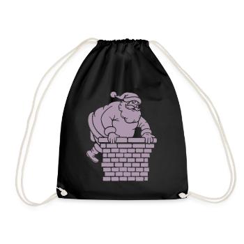 Silhouette du Père Noël Minimaliste - Sac de sport léger - noir - Devant