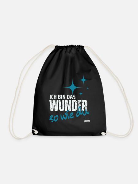 Ich bin das Wunder, so wie du - Turnbeutel - Schwarz