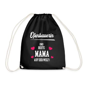 Ofenbauerin Beste Mama Muttertag Geburtstag - Turnbeutel - Schwarz - Vorne