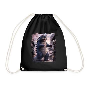 Cat Monster Art Lustige Geschenke Für Männer Frauen Kind - Turnbeutel - Schwarz - Vorne