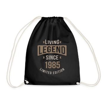 Living Legend Since 1985 40th Birthday Gift - Drawstring Bag - black - Front