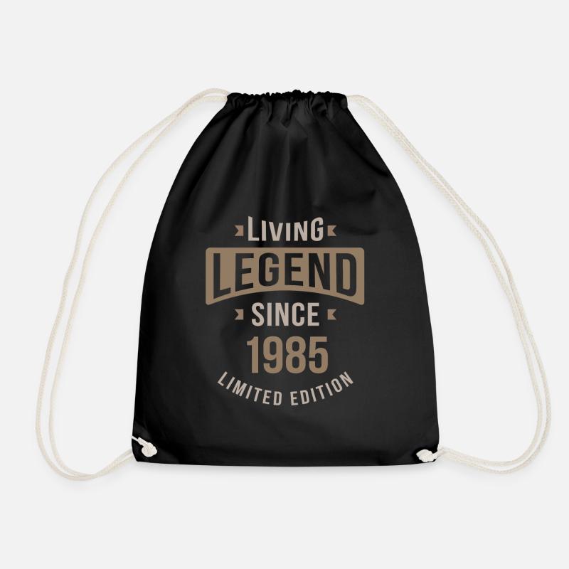Living Legend Since 1985 40th Birthday Gift - Drawstring Bag - black