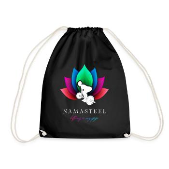 NAMASTEEL: Lifting is my Yoga! - Turnbeutel - Schwarz - Vorne