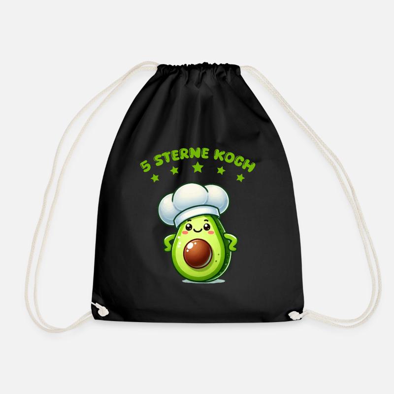 avocado koch - Turnbeutel - Schwarz