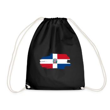 Dominican Republic Flag Dom Rep Flag Travel - Drawstring Bag - black - Front