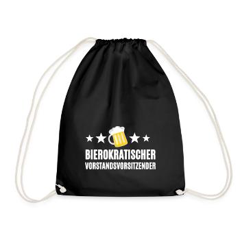 Always stay nice and beerocratic - Drawstring Bag - black - Front