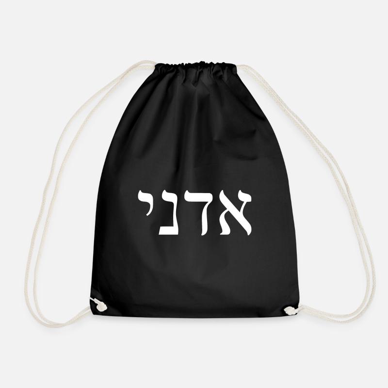 Adonai - Drawstring Bag - black