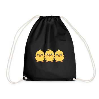 chick - Drawstring Bag - black - Front