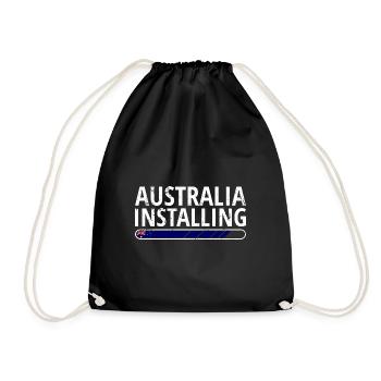 Drapeau australien sous drapeau australien - Sac de sport léger - noir - Devant