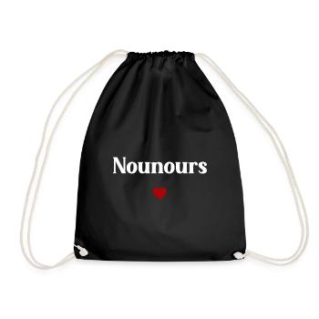 Nounours - Sac de sport léger - noir - Devant
