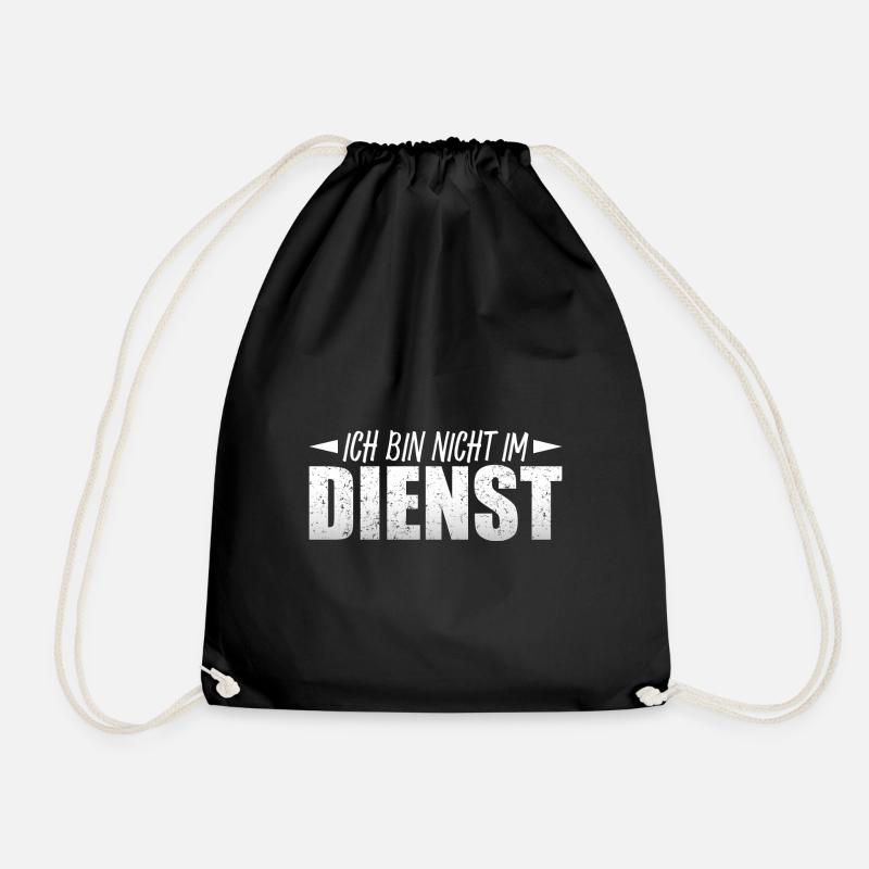 Ich bin nicht im Dienst - Turnbeutel - Schwarz