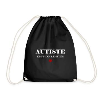 autiste - Sac de sport léger - noir - Devant