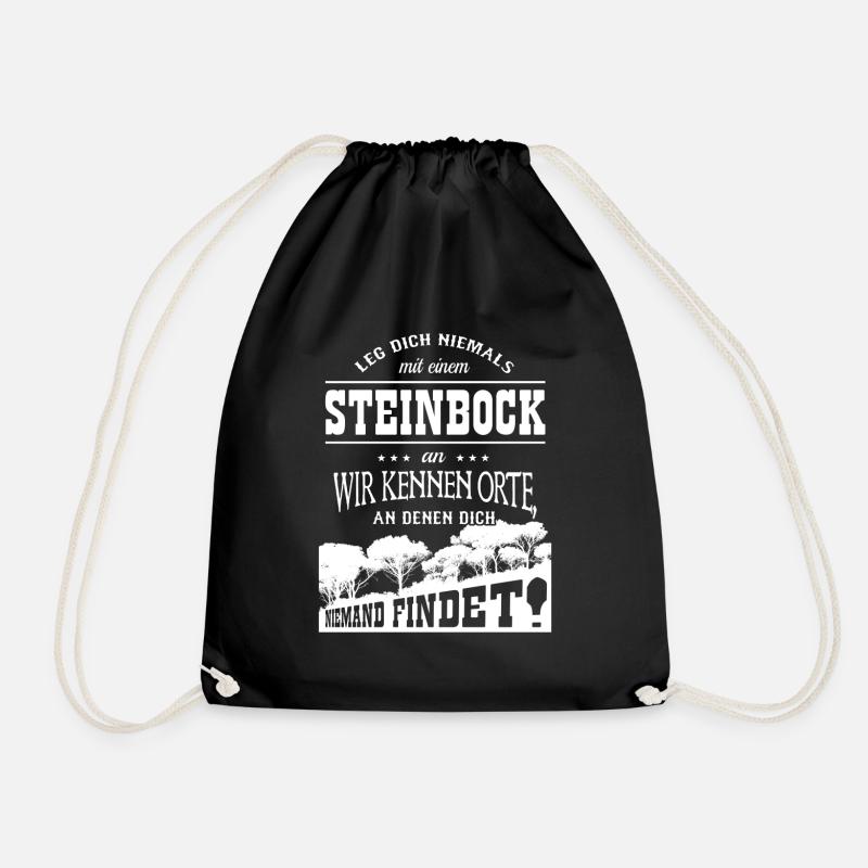 Steinbock - Turnbeutel - Schwarz