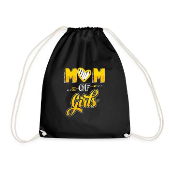 Mère de filles - Fête des Mères - cadeau - Sac de sport léger - noir - Devant