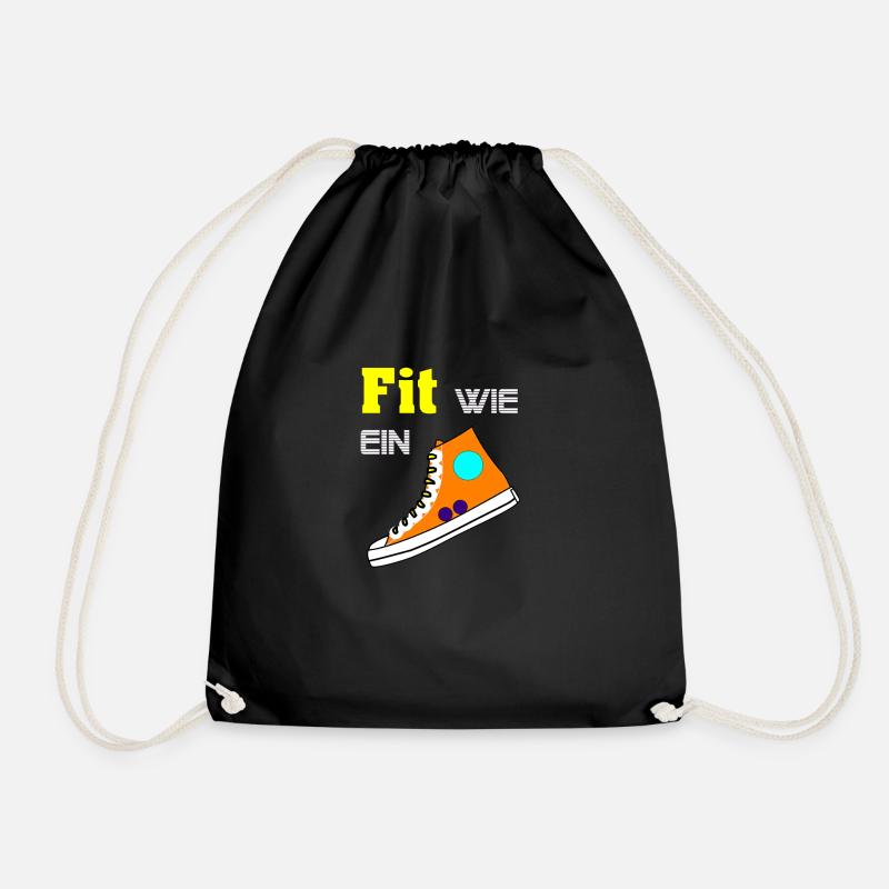 Fit wie ein Turnschuh - Turnbeutel - Schwarz