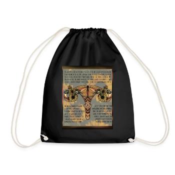 Féminisme utérus, papillon pour l’image féminine - Sac de sport léger - noir - Devant