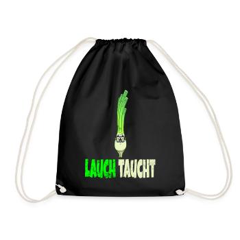 lustiges Tauch T-Shirt - Turnbeutel - Schwarz - Vorne