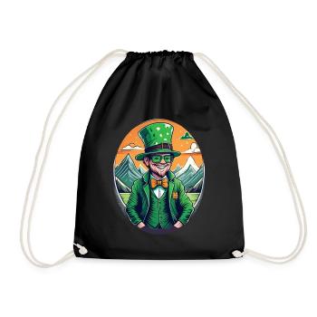 Lutin Trèfle de la Saint-Patrick - Sac de sport léger - noir - Devant