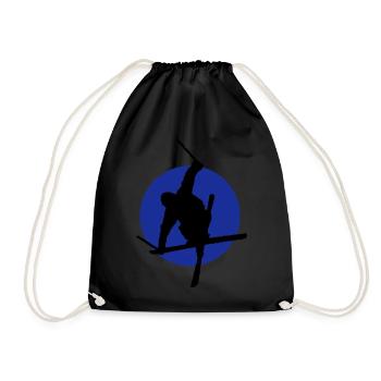 Ski freestyle icon - Drawstring Bag - black - Front