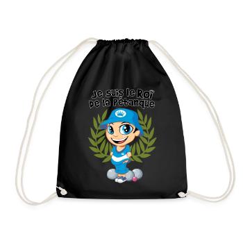 King of bowls - Drawstring Bag - black - Front