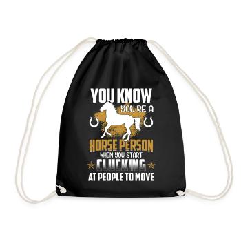 Vous savez que vous êtes une personne de cheval - Sac de sport léger - noir - Devant
