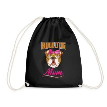 Bulldog Mom Bulldog anglais maman chien cadeau - Sac de sport léger - noir - Devant