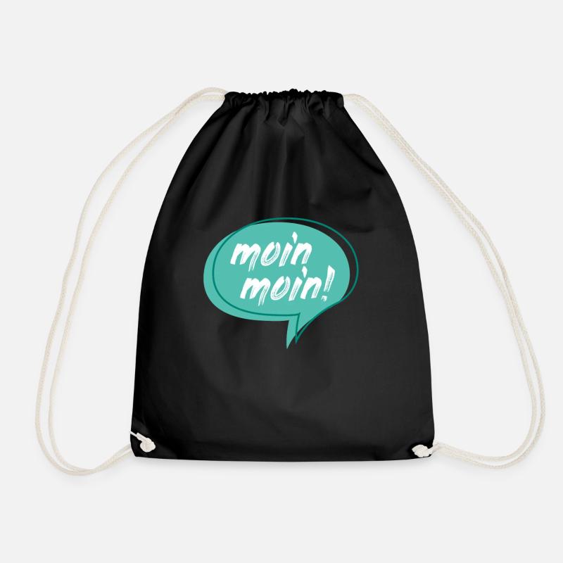 good Morning - Drawstring Bag - black