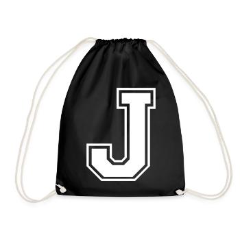 j - Drawstring Bag - black - Front