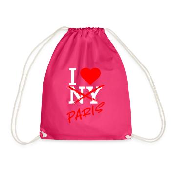 I Love Paris! - Drawstring Bag - fuchsia - Front