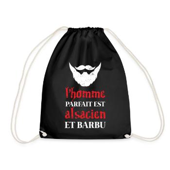 L'homme parfait est Alsacien et barbu alsace drôle - Sac de sport léger - noir - Devant