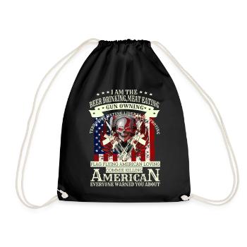 Army skull - Drawstring Bag - black - Front