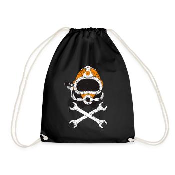 palombaro sub scuba diving snorkeling work diver - Drawstring Bag - black - Front