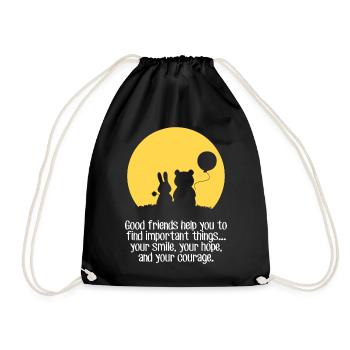 Sourire, espoir, courage - Sac de sport léger - noir - Devant