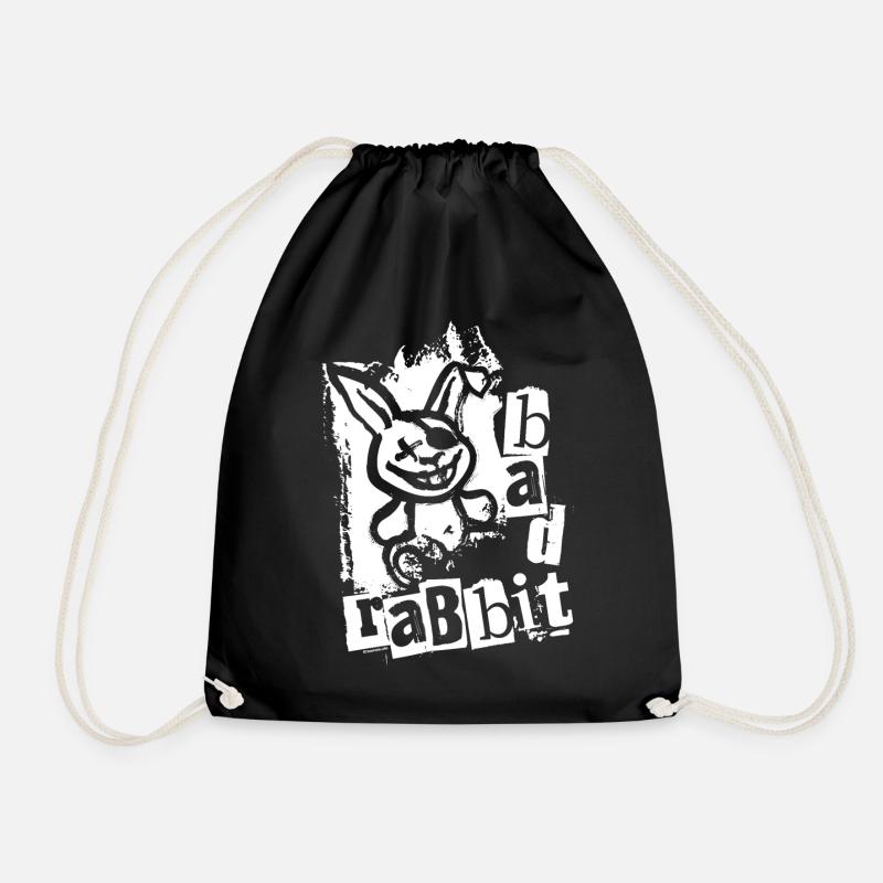 Bad Rabbit - Lapin lapin effronté Lapin - Sac de sport léger - noir