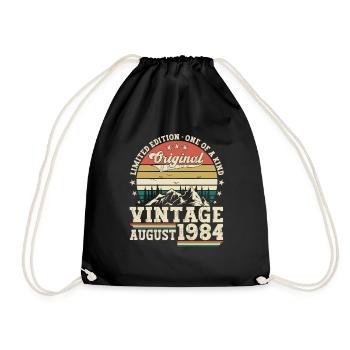 Original Août millésime 1984 38ème anniversaire - Sac de sport léger - noir - Devant