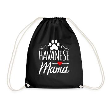 Havanese Mama - Drawstring Bag - black - Front