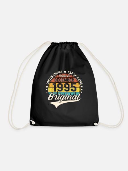 Original décembre 1995 Cadeau du 27e anniversaire - Sac de sport léger - noir