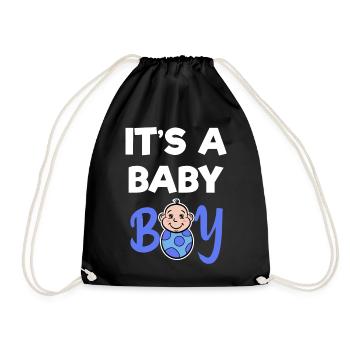 Breastfeeding Baby Statement Pregnant Family Offspring - Drawstring Bag - black - Front