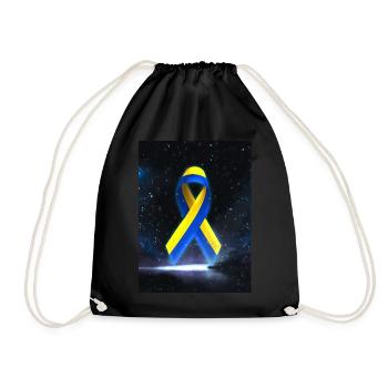 Ukraine Peace Loop - Drawstring Bag - black - Front