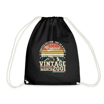 Mars 2001 22e anniversaire cadeau homme - Sac de sport léger - noir - Devant