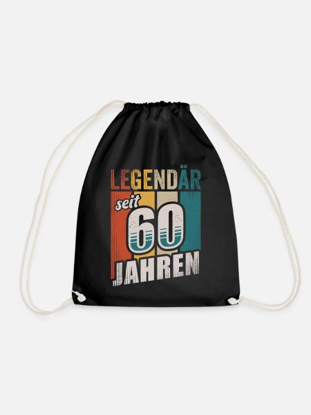 60. Geburtstag Legendär seit 60 Jahren - Turnbeutel - Schwarz