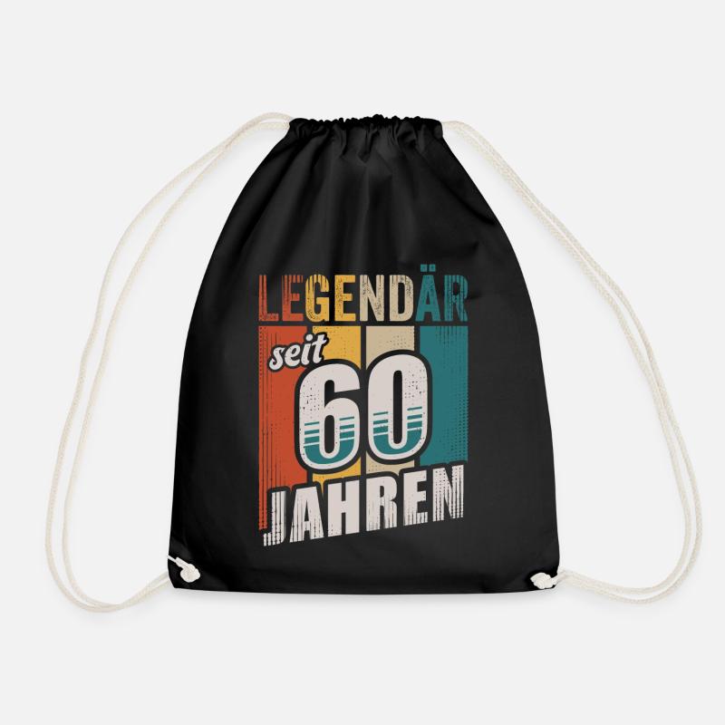 60. Geburtstag Legendär seit 60 Jahren - Turnbeutel - Schwarz