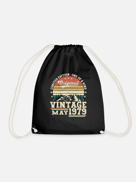 44. Geburtstag Mann Mai Jahrgang 1979 Vintage - Turnbeutel - Schwarz