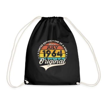 59th Birthday Man Born In July Born 1964 - Drawstring Bag - black - Front
