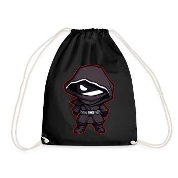 Mysterious Little Anime Ninja - Drawstring Bag - black - Front