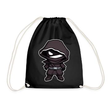 Mysterious little anime ninja - Drawstring Bag - black - Front