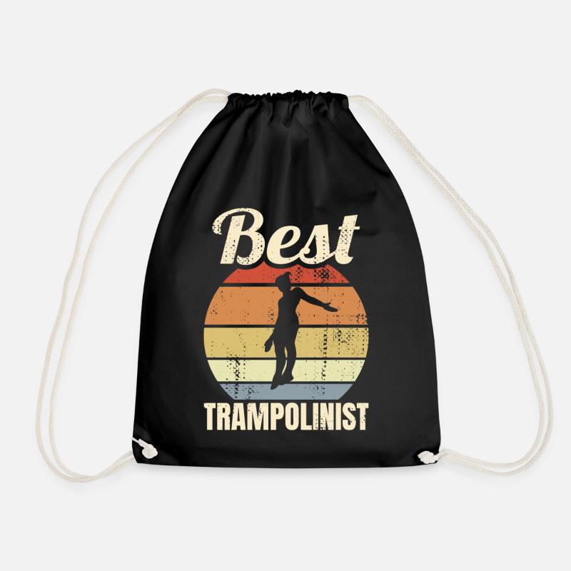 Vintage Trampolinspringen - Turnbeutel - Schwarz