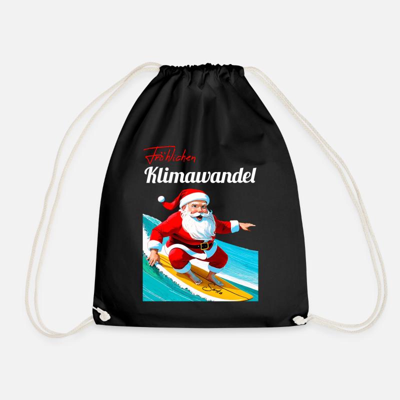 Fröhlichen Klimawandel - Turnbeutel - Schwarz
